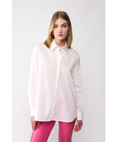 Bluse Bottoncini Cotton-Bianco-Weiss-S