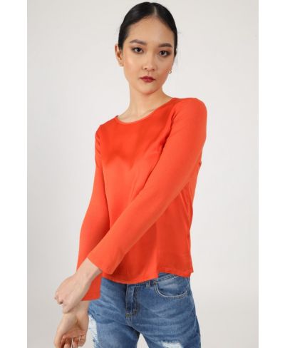 Shirt Raso Jersey-Arancio-Orange-S