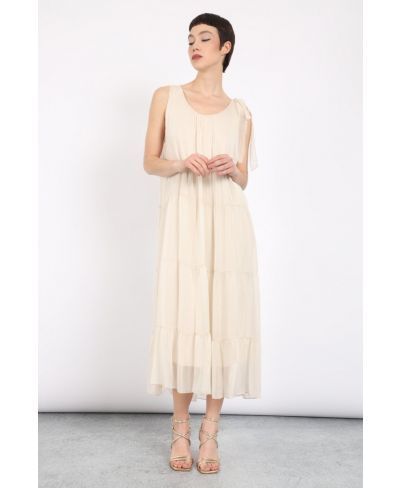 Seiden-Kleid Lungo-Antique-Taglia Unica