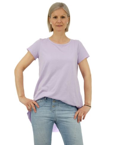 T-Shirt mit Rückenfalte FS-Lilla-Taglia Unica