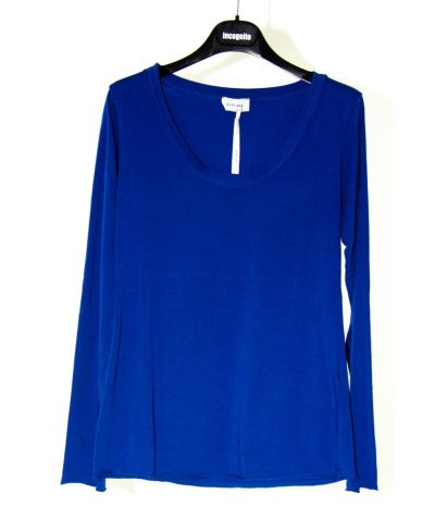 Shirt Girocollo-Blu-Blau-Taglia Unica