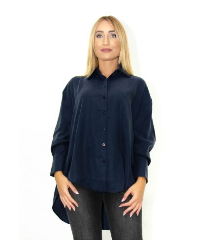 Camicia Over short-Blu-Blau-Taglia Unica