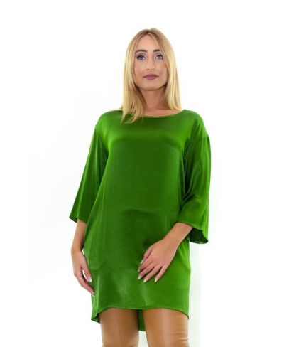 Kleid Viscose mit Taschen-Verde-Grün-S-M