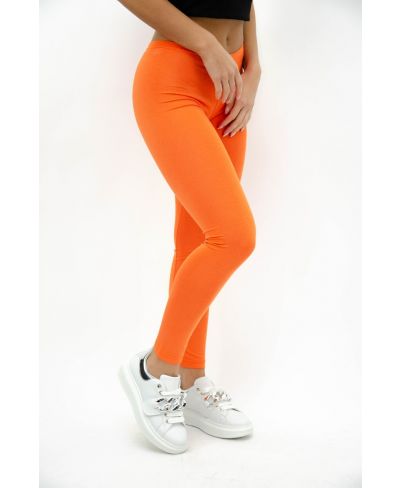 Legging 3/4-Arancio-Orange-S-M