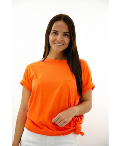 T-Shirt Nodo-Arancio-Orange-Taglia Unica