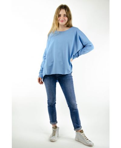 Sweater Smile Primavera-Celeste-Hellblau-Taglia Unica