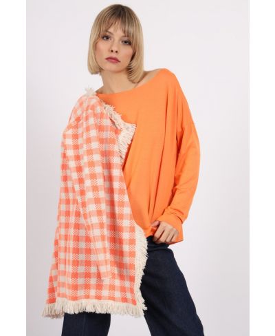 Shirt Kimono Primavera-Arancio-Orange-S-M