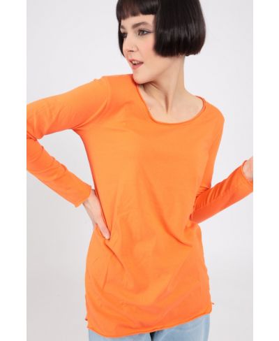 Shirt Lungo-Arancio-Orange-Taglia Unica