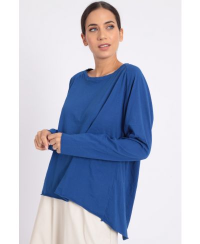 T-Shirt Raglan Over Autuum-Blu-Blau-Taglia Unica