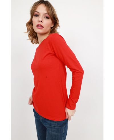 T-Shirt Paricollo-Rosso-Rot-Taglia Unica
