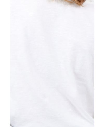 T-Shirt Paricollo-Bianco-Weiss-Taglia Unica