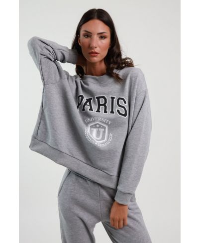 Sweater Paris-Grigio-Grau-Taglia Unica