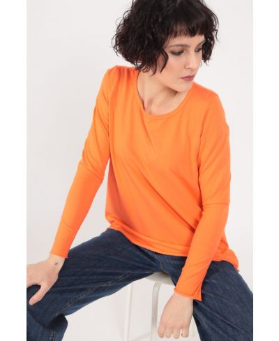 Shirt Rückenfalte Spring-Arancio-Orange-Taglia Unica