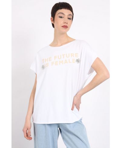 T-Shirt Future-Bianco-Weiss-Taglia Unica