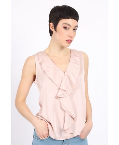 Top Rouches-Rosa-S